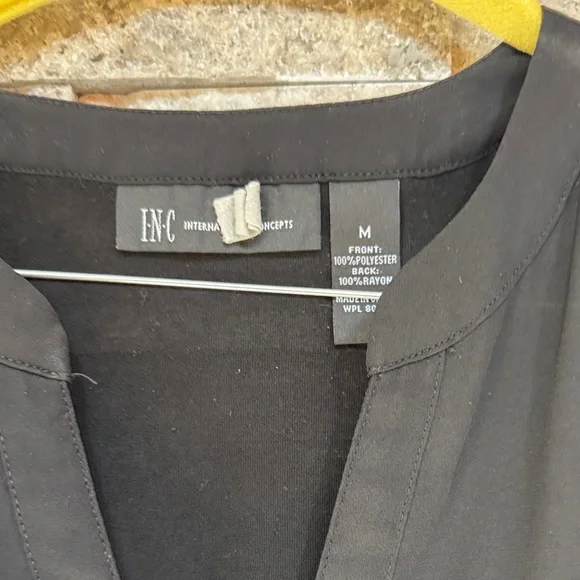 INC International Concepts Black Blouse - Picture 2 of 2